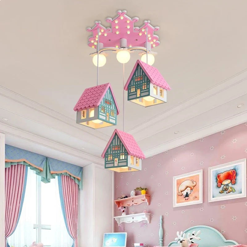 children's bedroom chandelier hanging Christmas decorations
