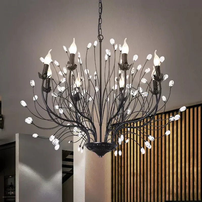 Designer crystal LED chandelier for an elegant and modern interior