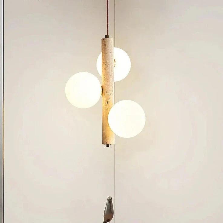 Cream Style Suspension LED Lamp Bedroom Bedside Chandelier Bubble Magic Bean Pearl Retro Restaurant Long Luminaires