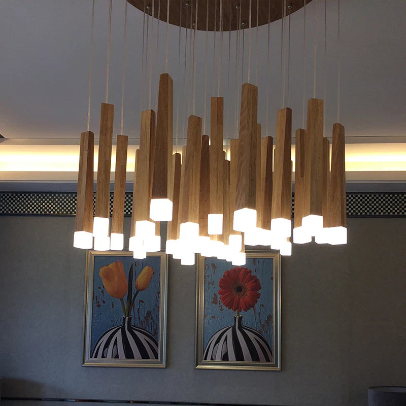 Modern wooden pendant light for all spaces