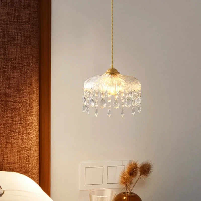 elegant floral design vintage crystal LED chandelier