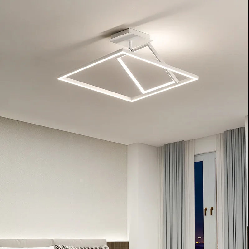 Elegant contemporary bright square chandelier