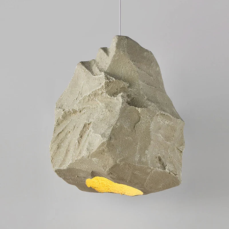 Wabi-sabi style handmade Nordic imitation stone chandelier