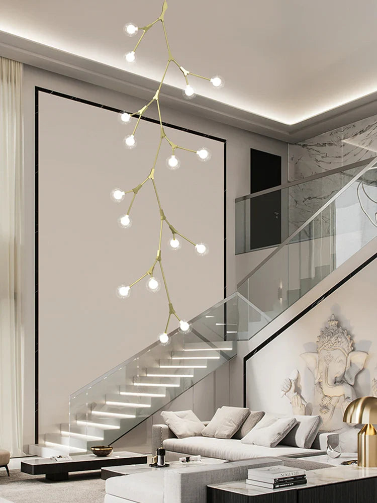 Elegant Nordic-style modern glass chandelier for interiors
