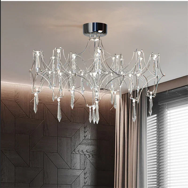 Elegant Crystal Water Cube Chandelier for Home Decor