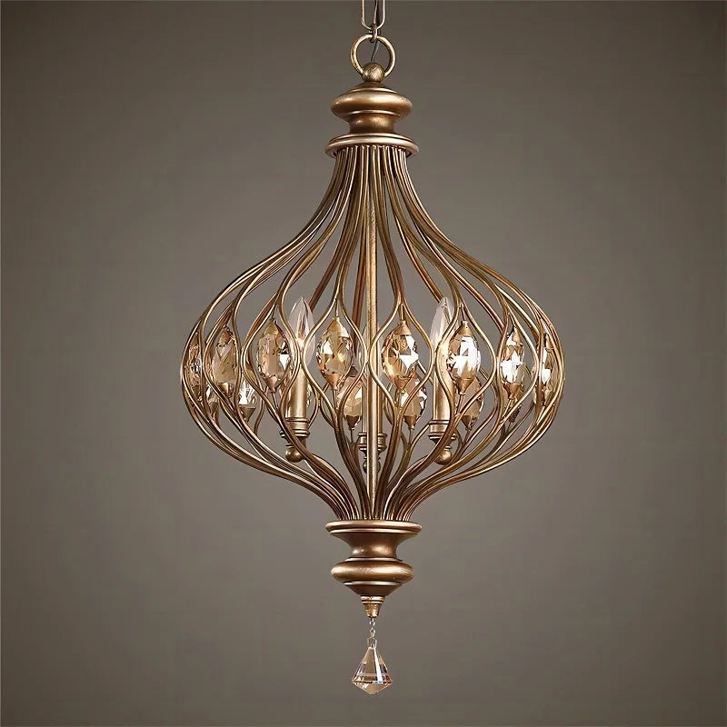French Vintage Crystal Chandelier for Villa