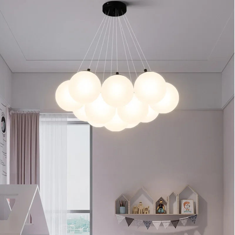 Modern glass LED chandelier for interior decoration