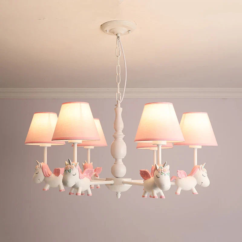 Cartoon Unicorn Chandelier for Kids' Room Hanging