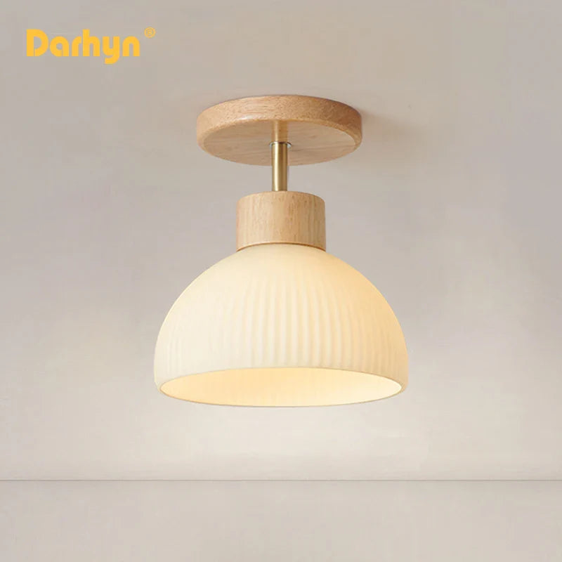 Elegant wooden pendant light.