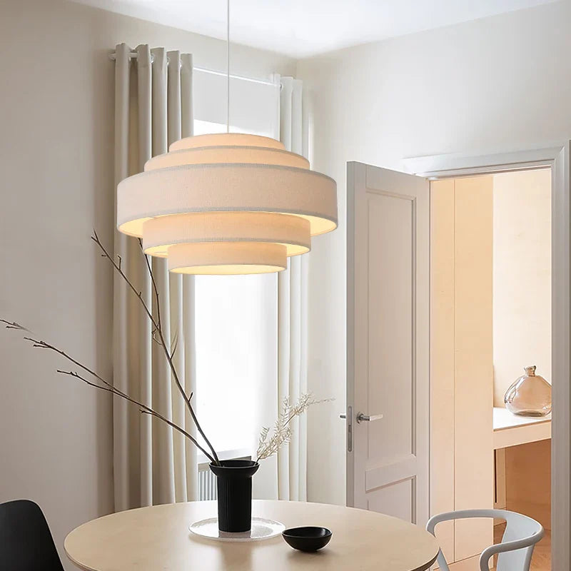 Creative fabric chandelier for personalized minimalist lighting