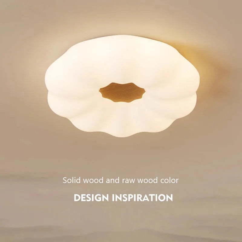 Elegant Nordic wood ceiling light