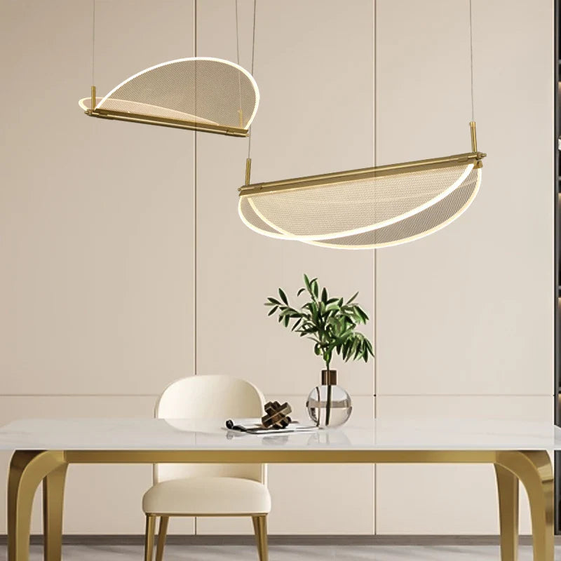 Creative minimalist rectangular adjustable angle chandelier