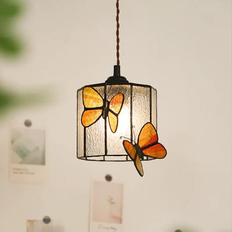 multicolored Tiffany style chandelier for children's indoor lighting