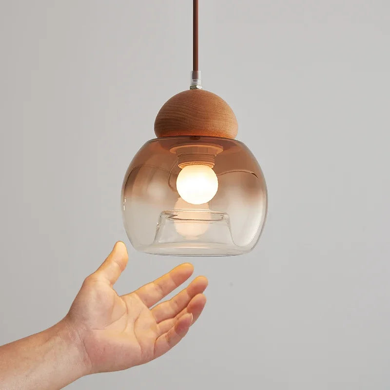 Retro Glass Pendant Light for Modern Decor
