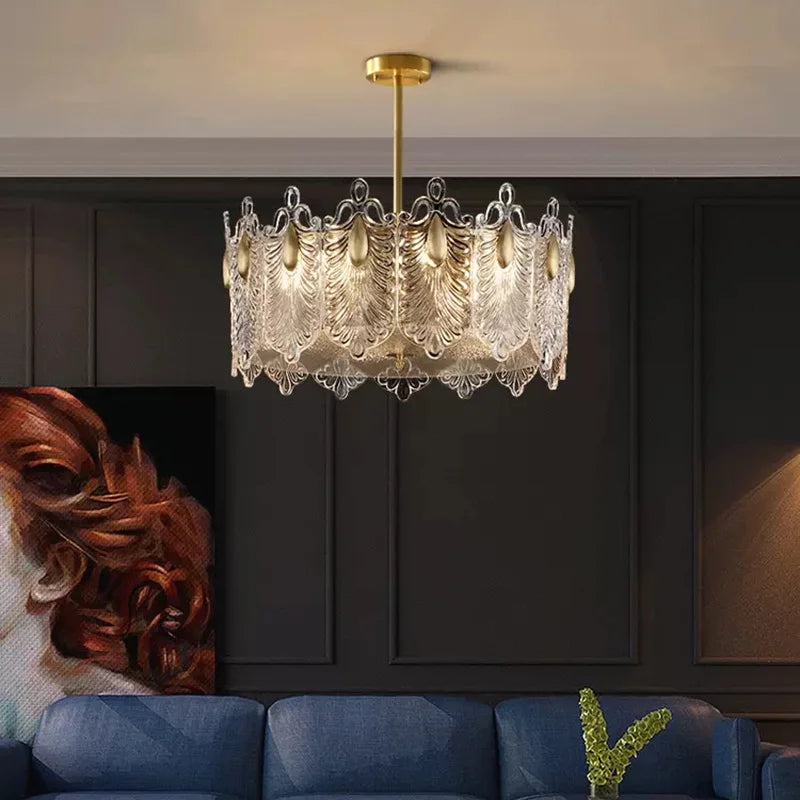 Modern glass chandelier for elegant interior decoration