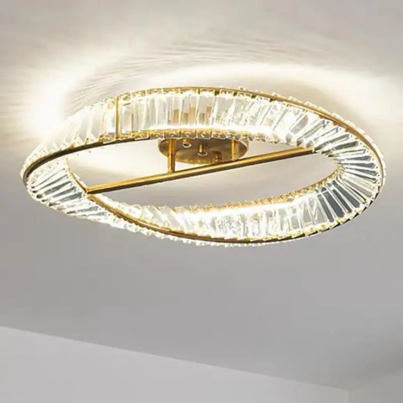 Modern crystal chandelier.