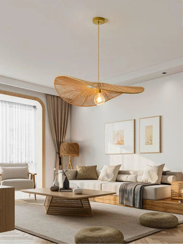 Nordic Straw Chandelier for Modern Interior Decoration