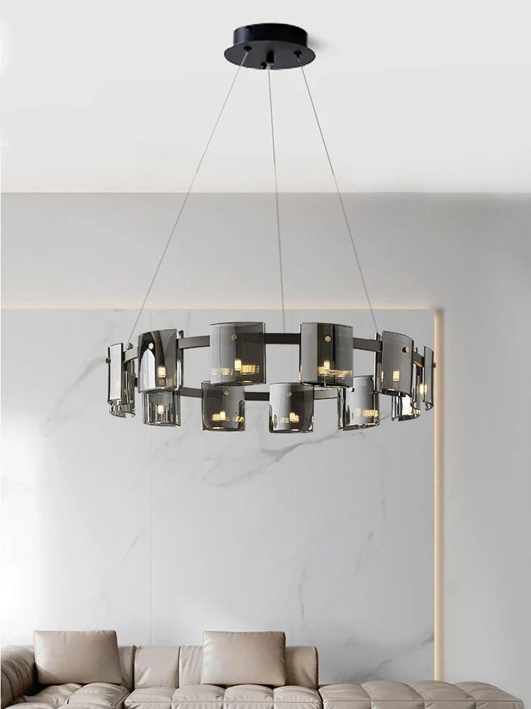 Modern glass chandelier for elegant design lighting