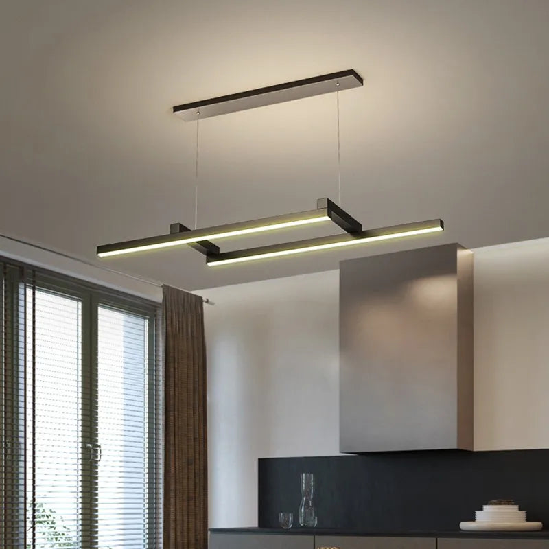 modern LED lamp geometric Nordic chandelier designer bar