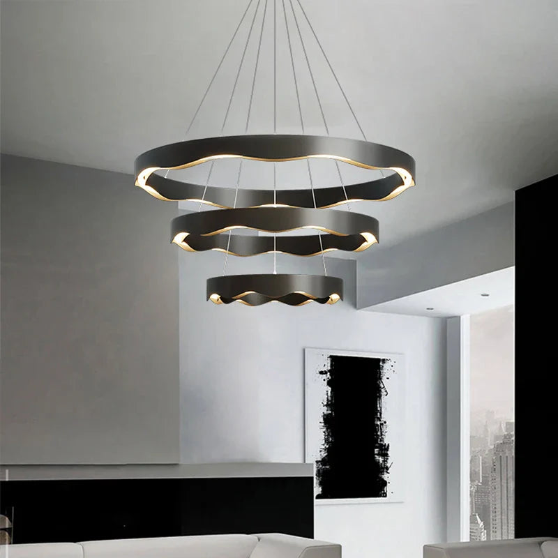 Creative Nordic LED Modern Minimalist Round Chandelier