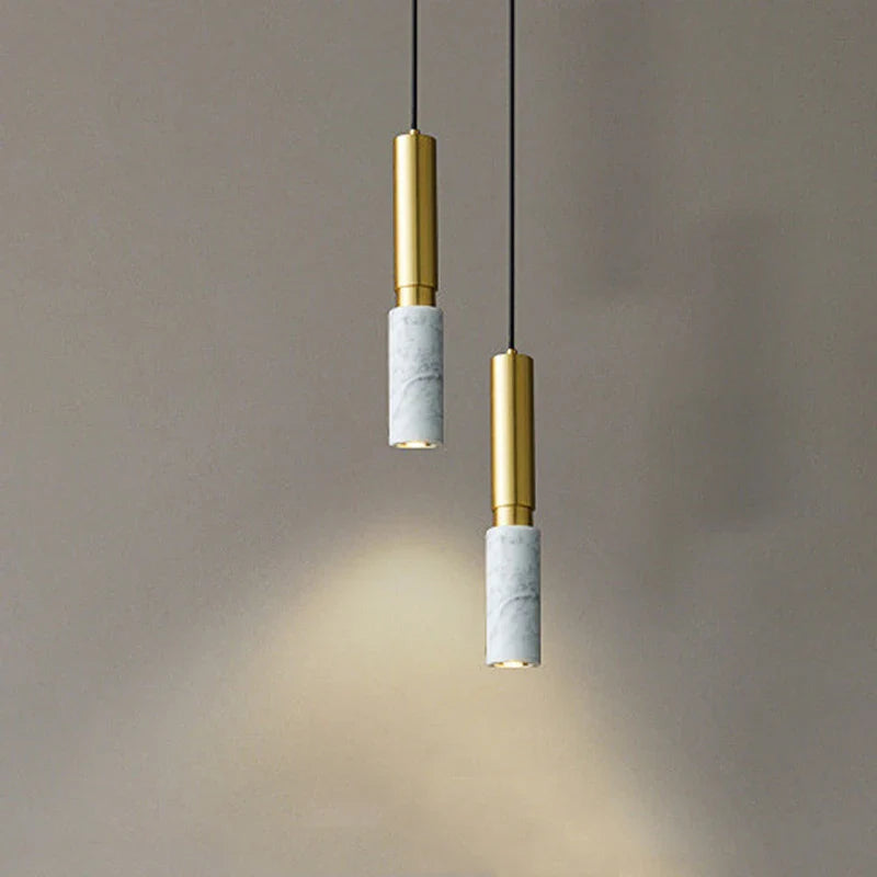 minimalist Scandinavian retro LED marble chandelier