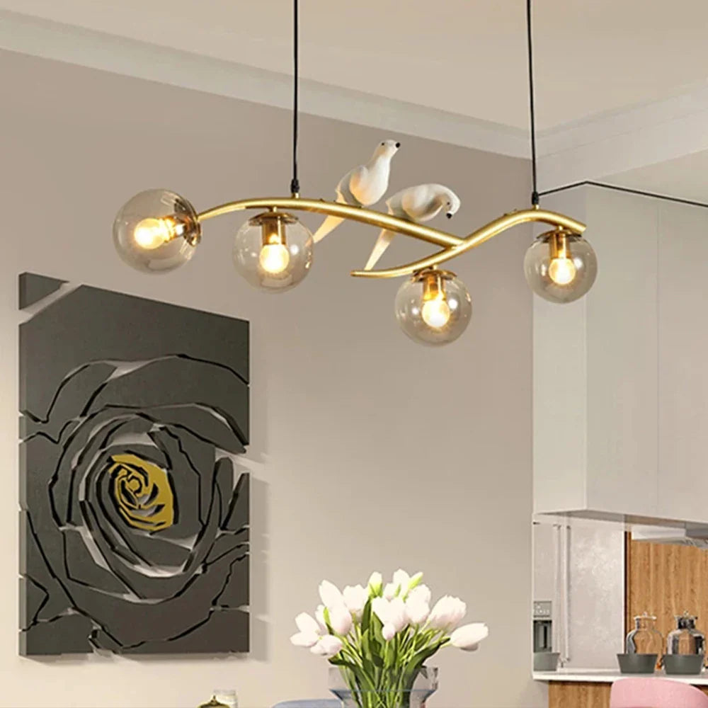 Elegant Nordic bird pendant light