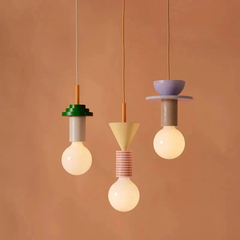 Elegant Nordic wooden pendant light