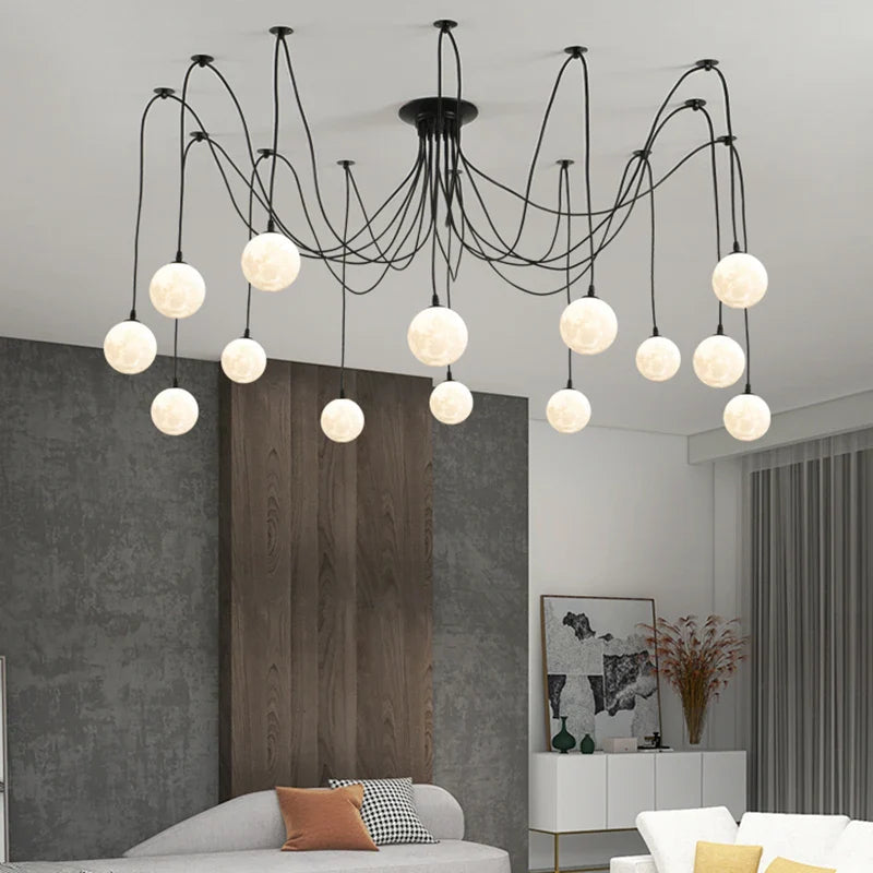 Nordic style multi-light pendant chandelier for businesses