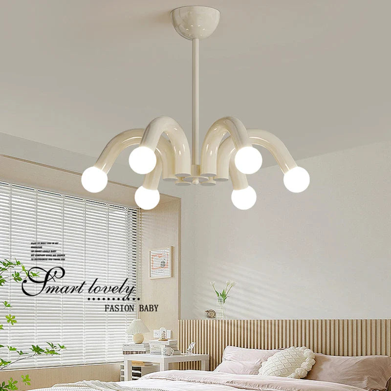 romantic metal chandelier with led water pipe for indoor use