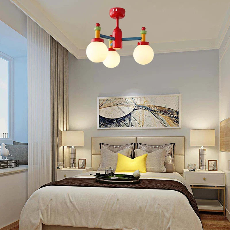 Adjustable modern metal and glass chandelier for various uses