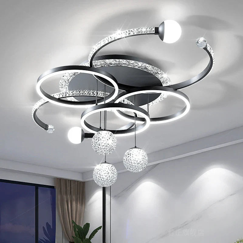 Sleek modern high-tech elegant chandelier