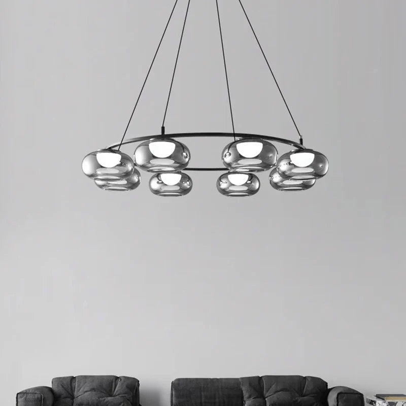 Elegant modern living room kitchen chandelier