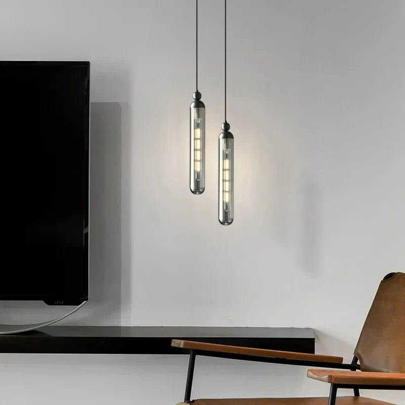 Nordic clear glass pendant light with adjustable cord