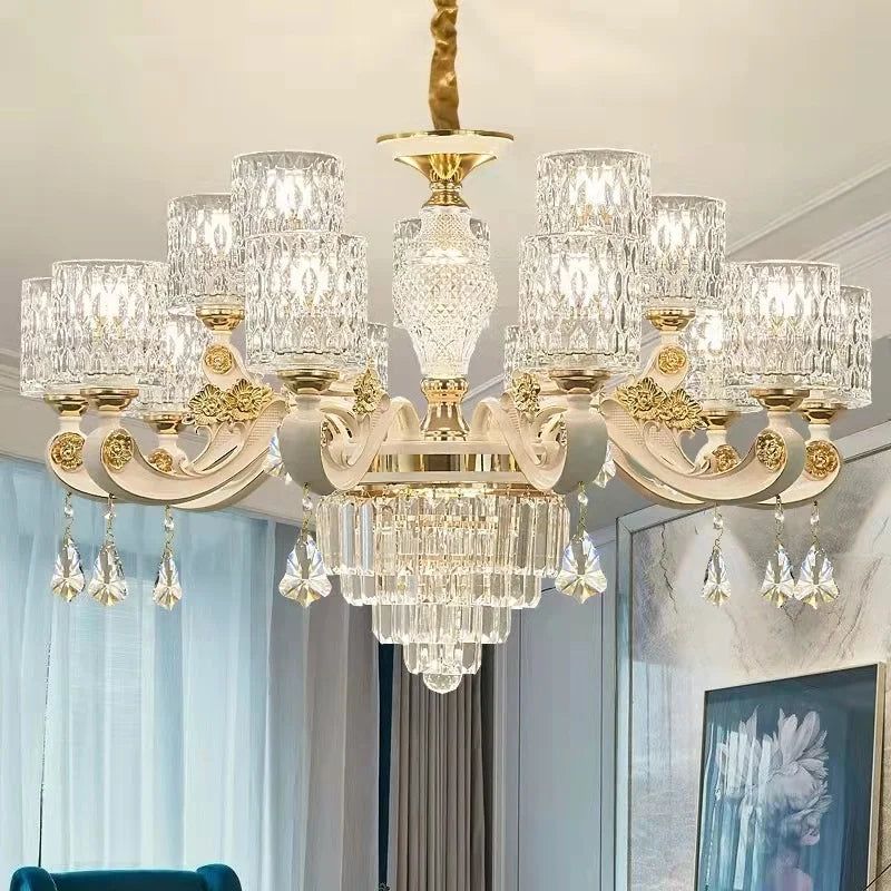 modern design crystal glass chandelier for an elegant interior