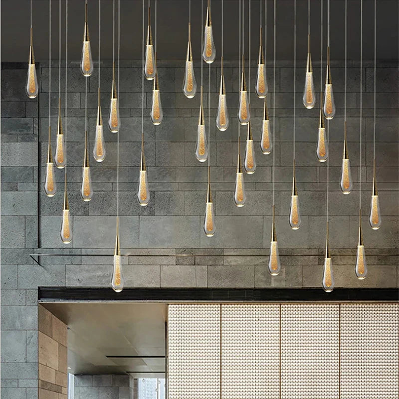 Crystal Water Drop Chandelier for Interior Decoration
