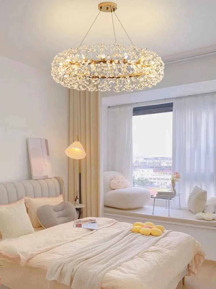 Creative and Atmospheric Dandelion Shaped Modern Crystal Chandelier