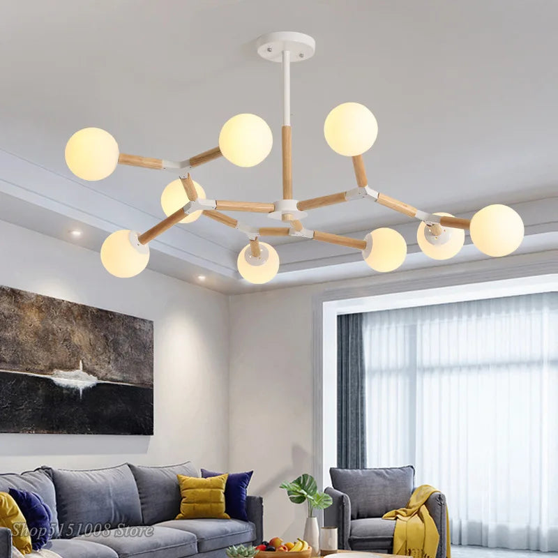Elegant Scandinavian Wooden Pendant Light