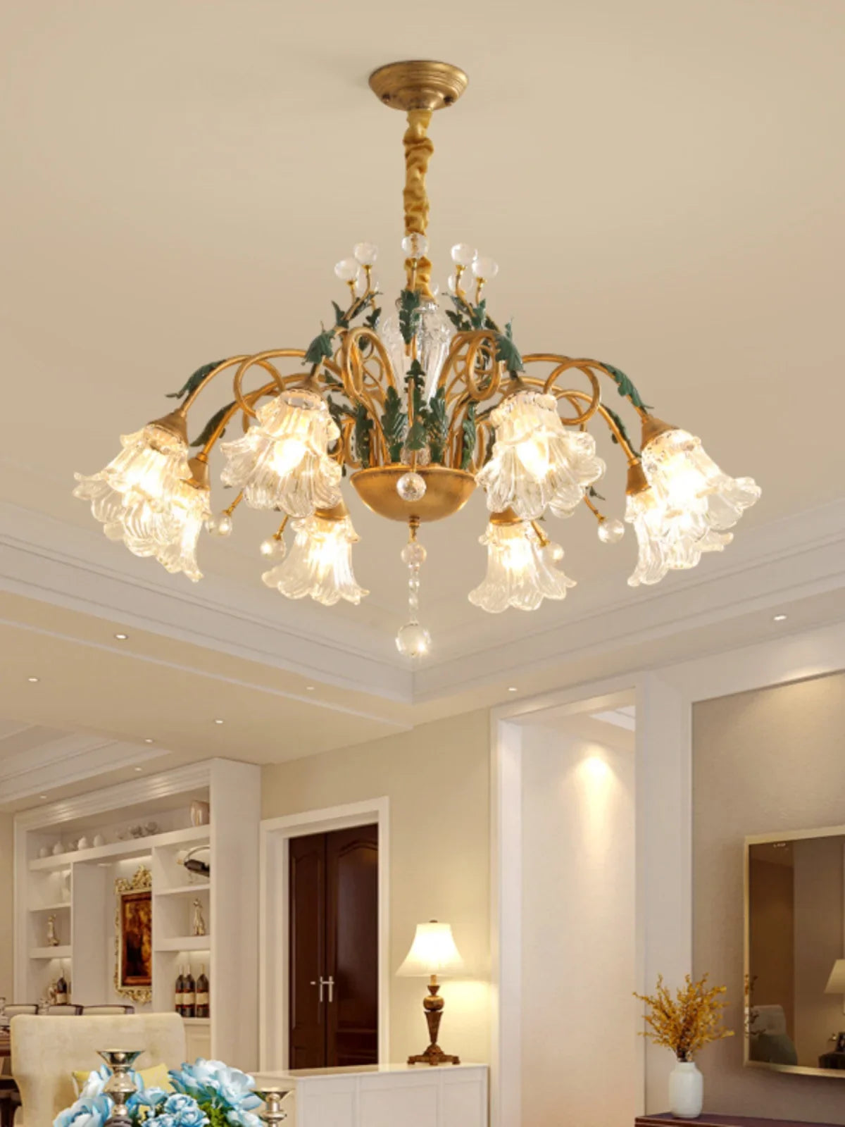 Urban chandelier metallic crystal design