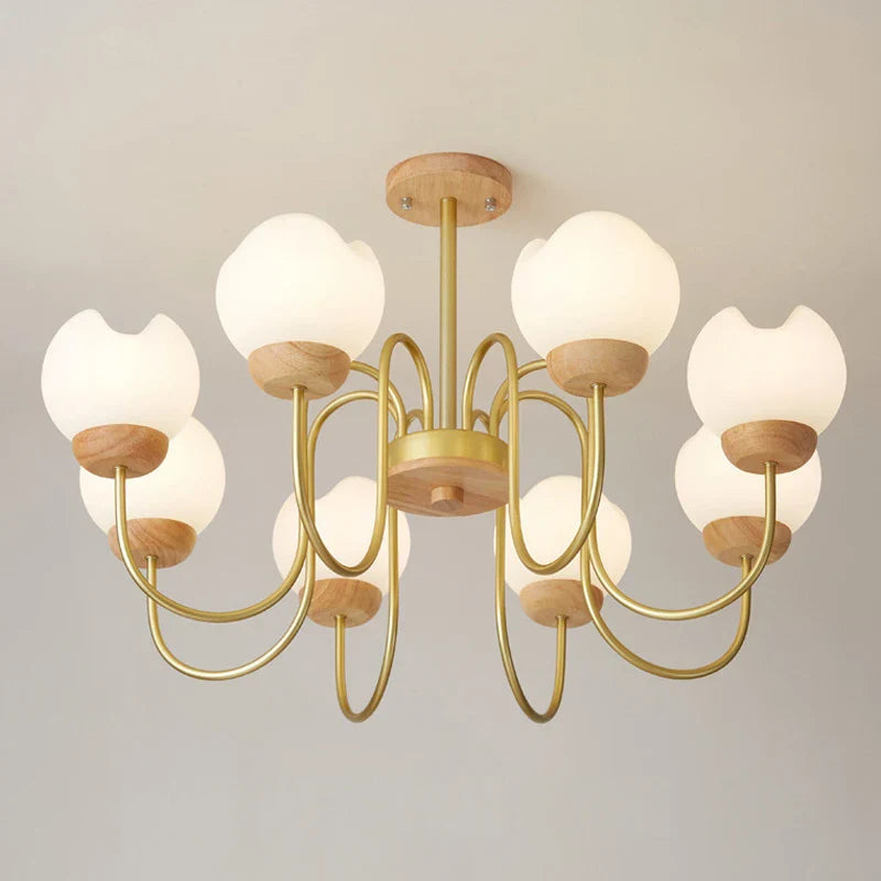 Nordic Warm Wood Chandelier