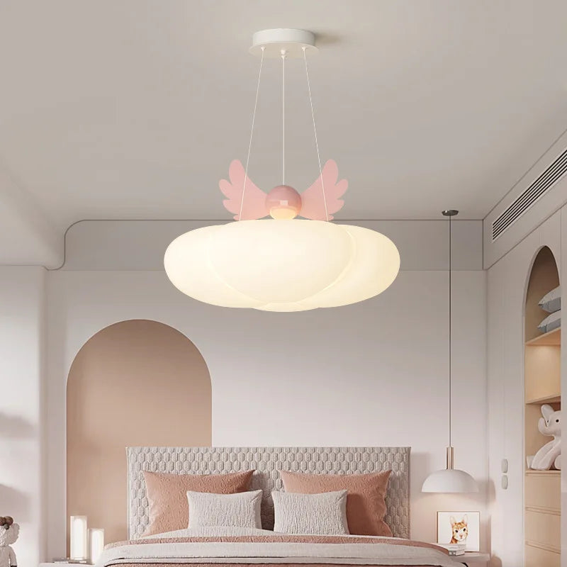 Cute angel wing cloud chandelier for baby room