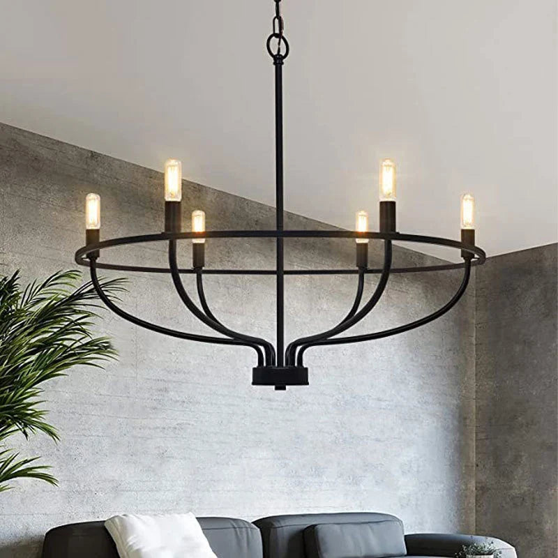 Stylish Retro Industrial Metal Chandelier