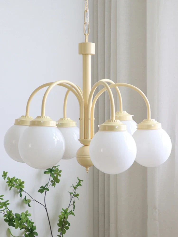 Retro glass chandelier for an elegant Nordic interior