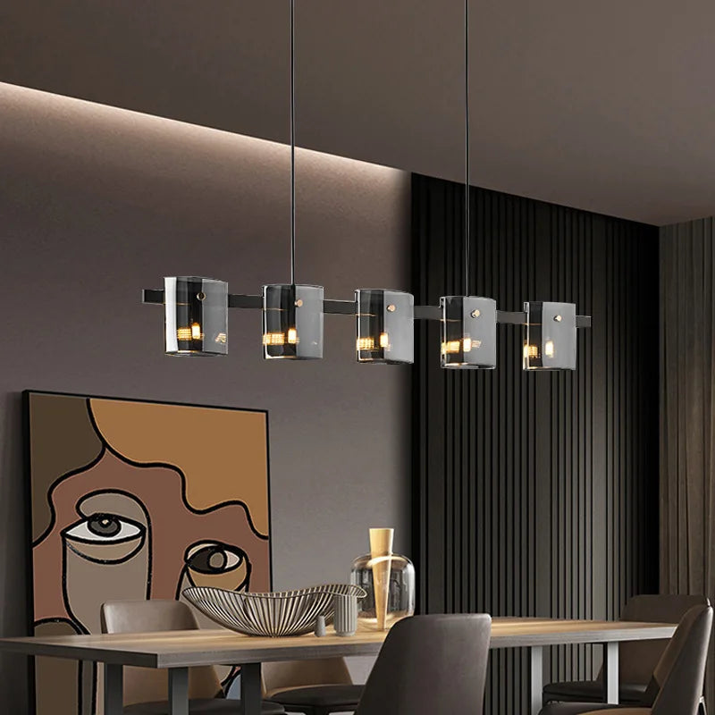 Elegant contemporary Italian glass chandelier