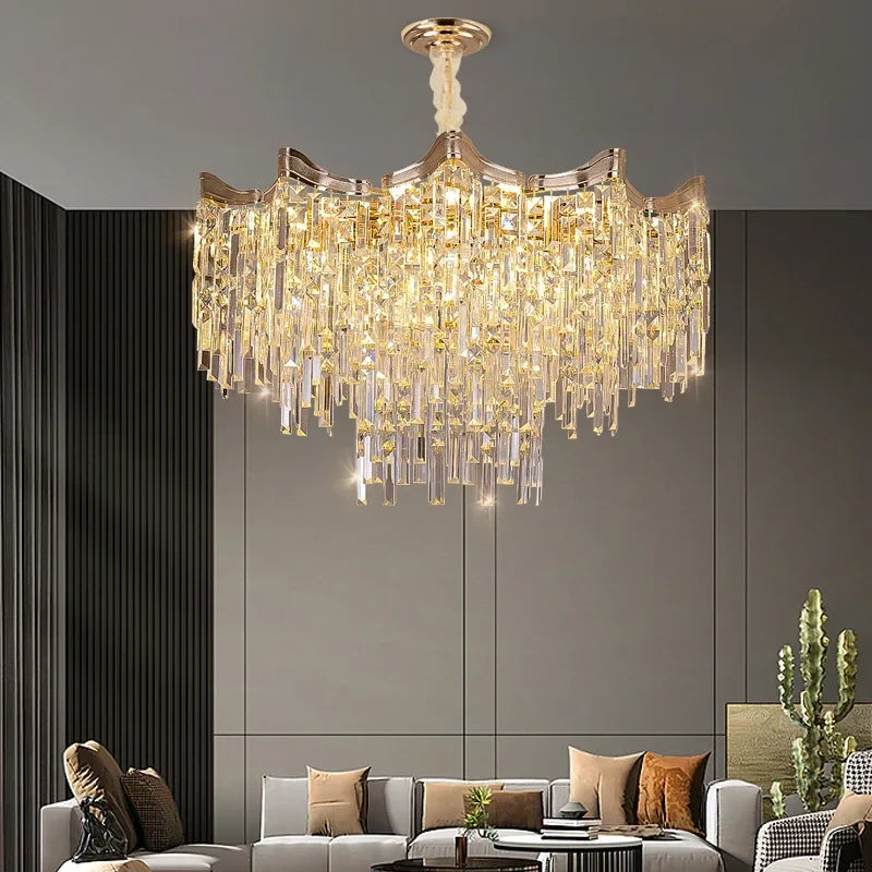 Modern 7-Tier Crystal Chandelier for Home Decoration