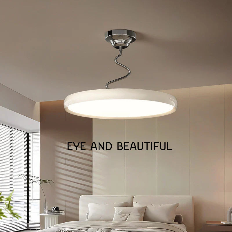 simple modern Nordic style aluminum chandelier with LED lights