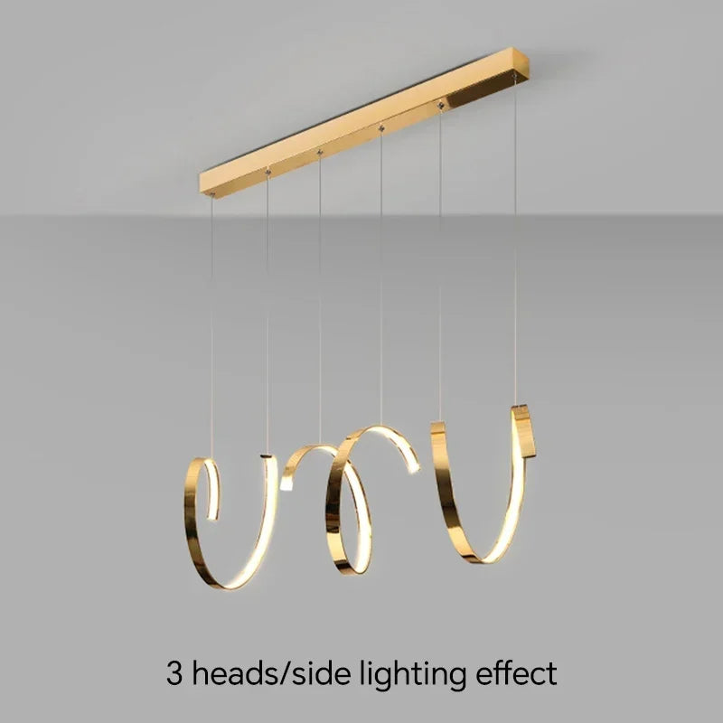 Sleek contemporary elegant LED chandelier