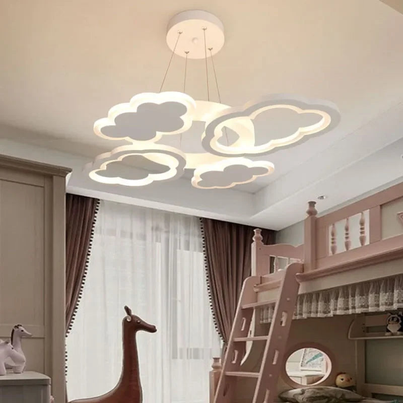 Modern creative LED chandelier for children's bedroom and indoor living room