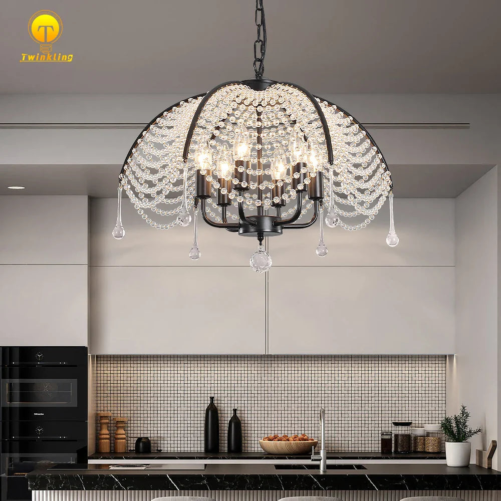 Modern Crystal Chandelier for Elegant and Luminous Interior Decoration