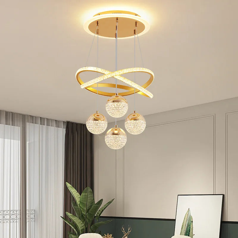 Minimalist modern chandelier for elegant and refined interior decor