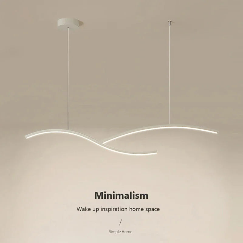 modern LED pendant light with hyperbolic acrylic shade